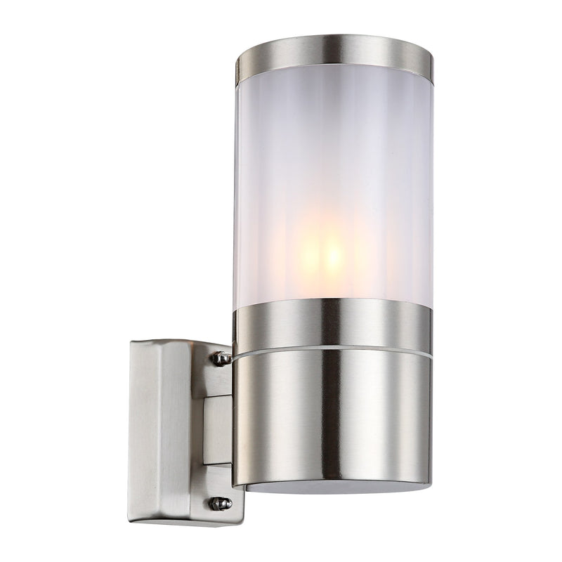Applique extérieure Xeloo inox, H 24 cm