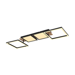 Plafonnier Bossy noir mat, L 100 cm