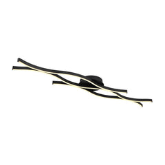 Plafonnier Geronimo noir mat, L 18 cm