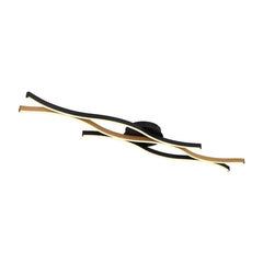 Plafonnier Geronimo noir mat, L 108 cm