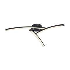 Plafonnier Tansy I noir mat, Ø 60 cm