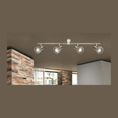 Spot Texas nickel satiné, L 80 cm