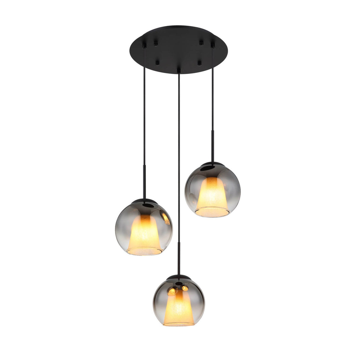 Suspension Barry noire mat (15749-3H)