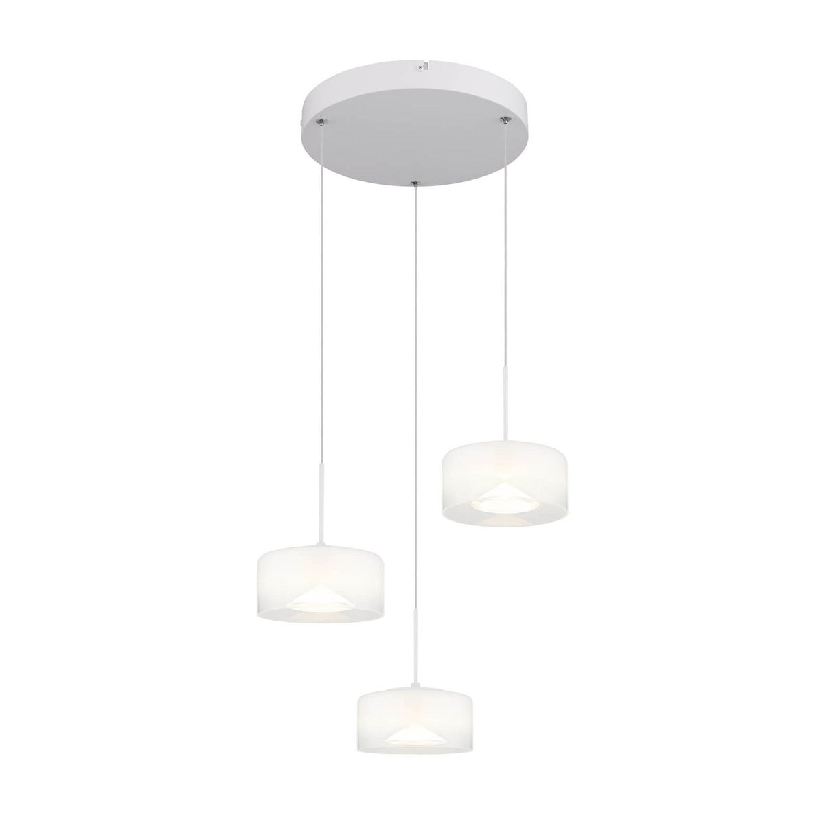 Suspension Belinda blanche mat (16024-3W)