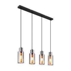Suspension Lidaria noire mat (15708-4H)