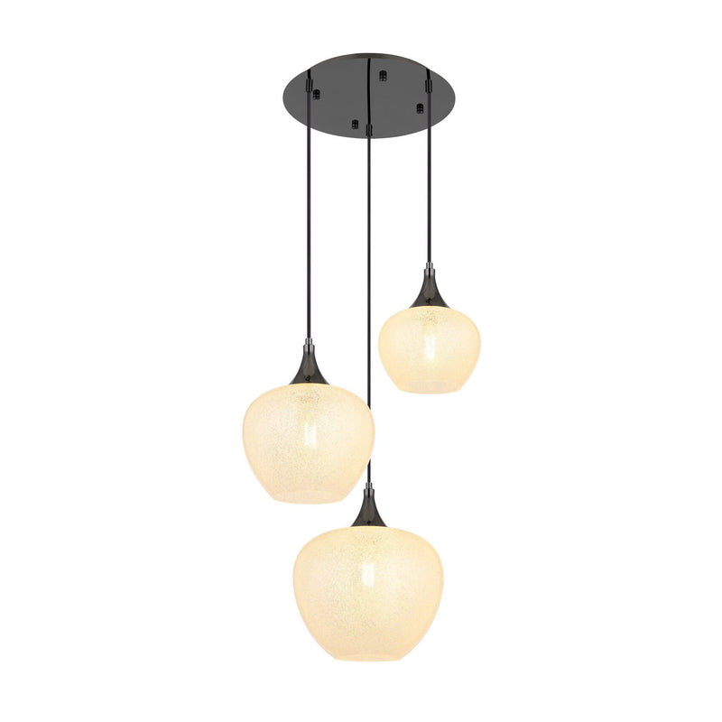 Suspension Maxy noire et chromée (15548-3HK)