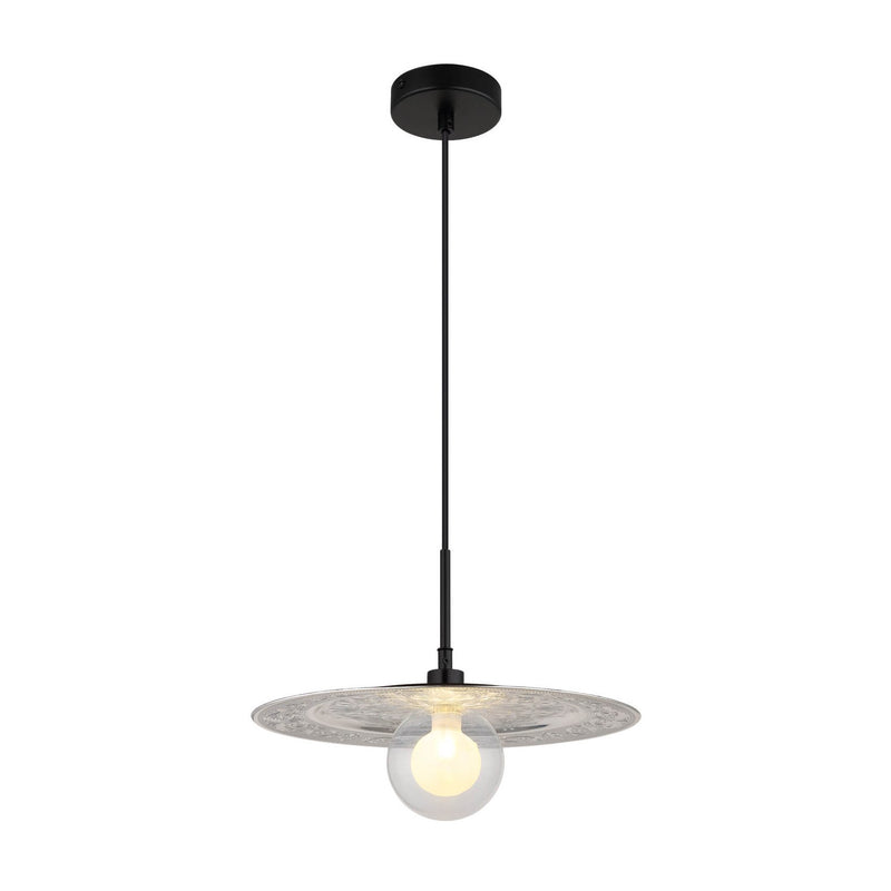 Suspension Riga noire mat, H 119 cm (15169S)