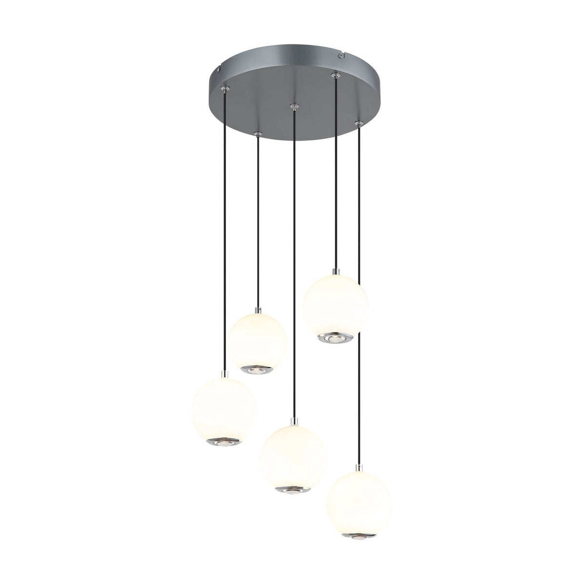 Suspension Simmons grise, H 150 cm (16062-5H)