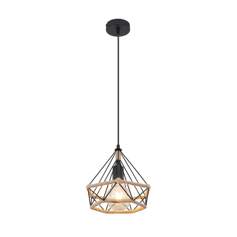 Suspension Ulleu noire mat, H 150 cm