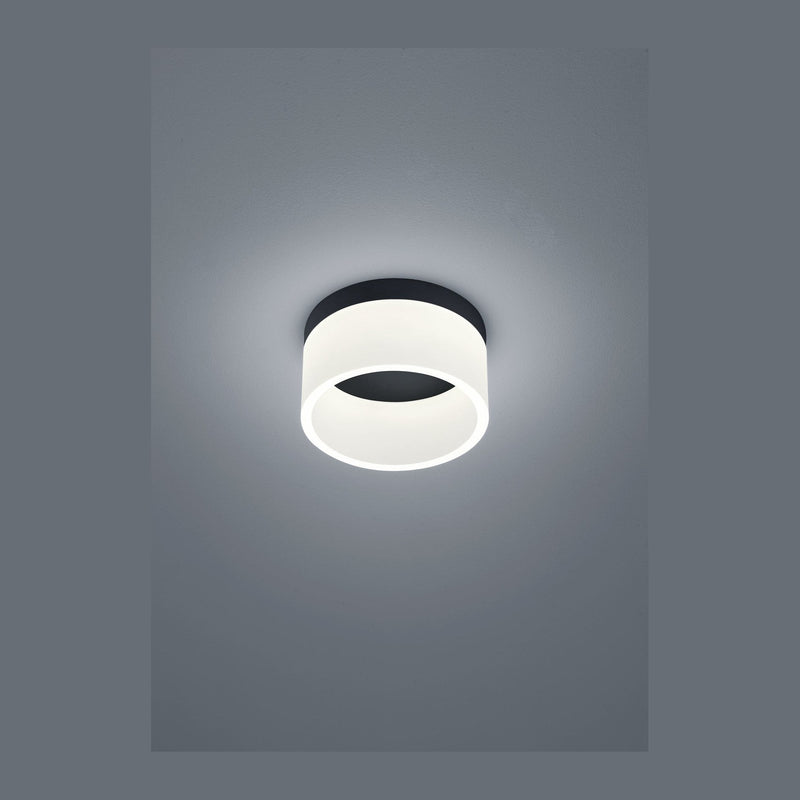 Plafonnier LIV noir, Ø 20 cm