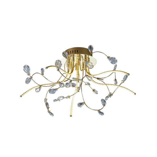 Plafonnier Crystal laiton, Ø 54 cm