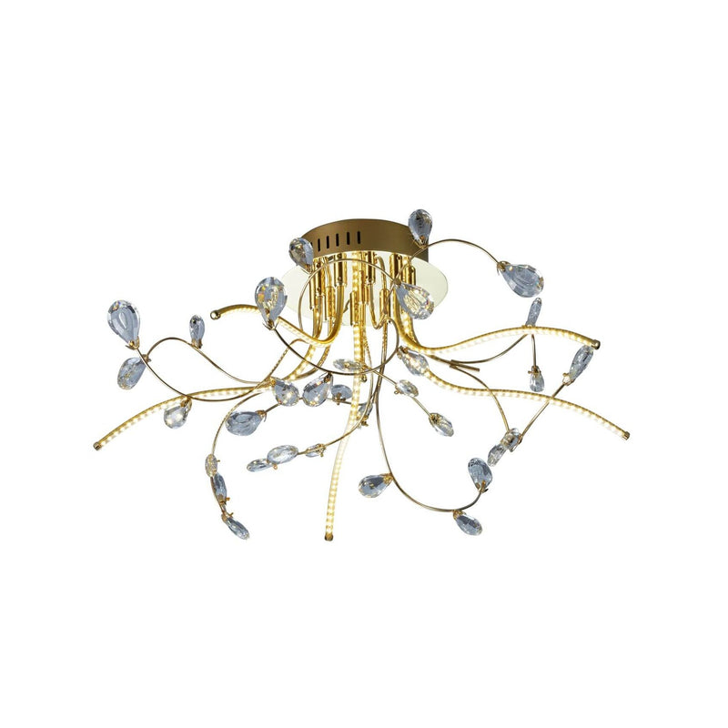 Plafonnier Crystal laiton, Ø 54 cm