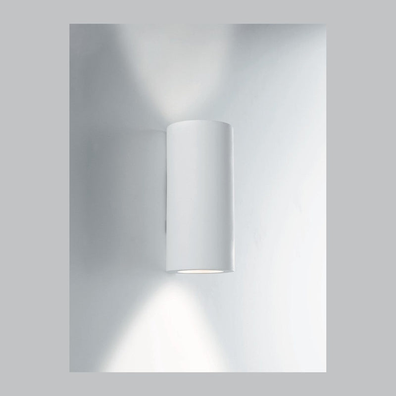 Applique murale Banjie blanche, plâtre, H 16 cm