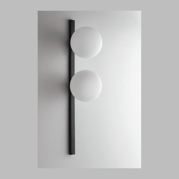 Applique murale Enoire noire, verre, L 60 cm