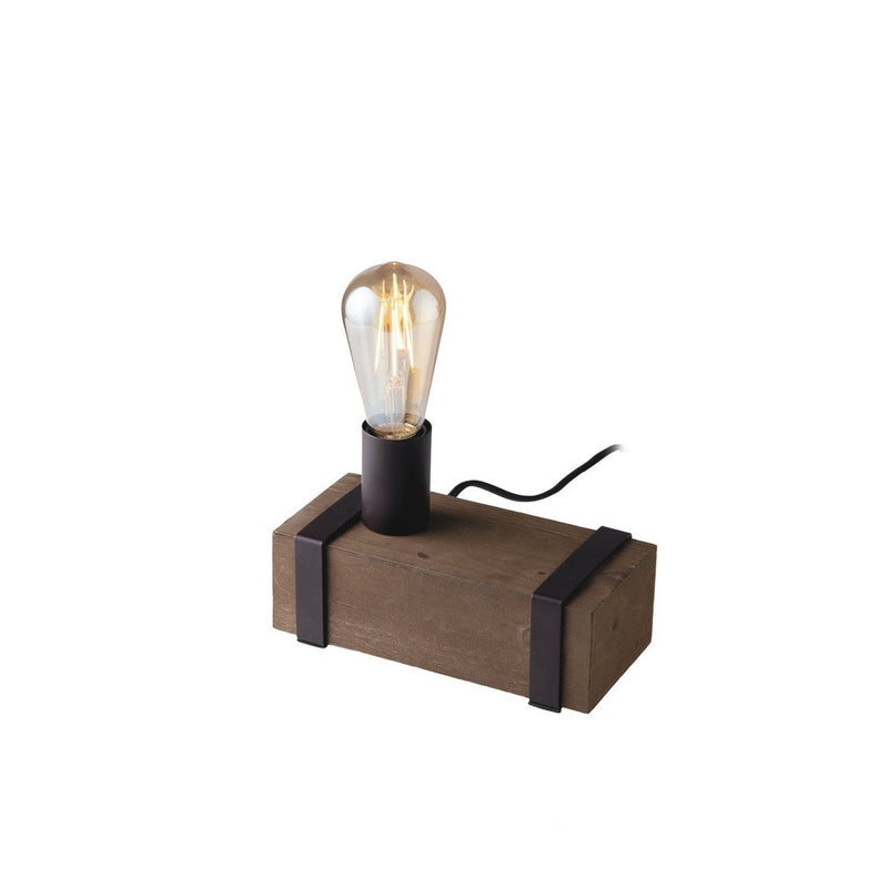 Lampe à poser Texas marron, bois