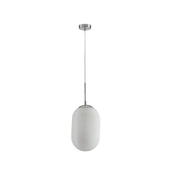 Suspension Greenwich blanche et chromée