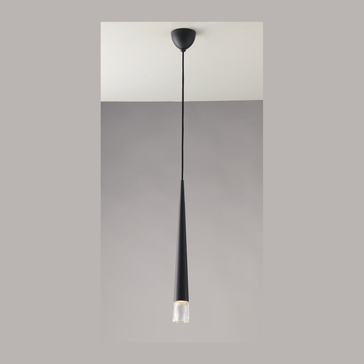 Suspension Lancelot noire, verre