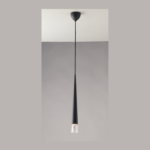 Suspension Lancelot noire, verre