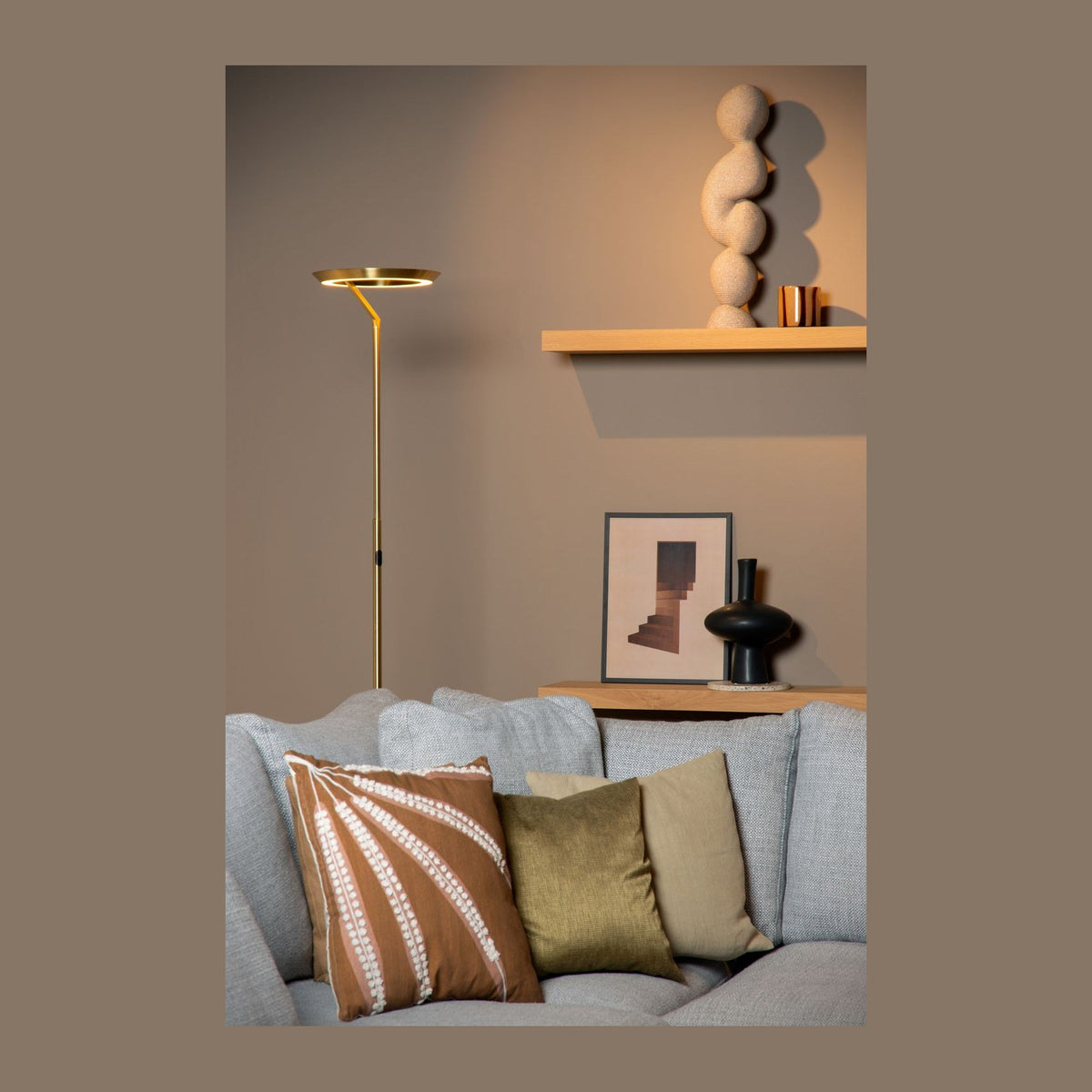 Lampadaire Celeste doré mat