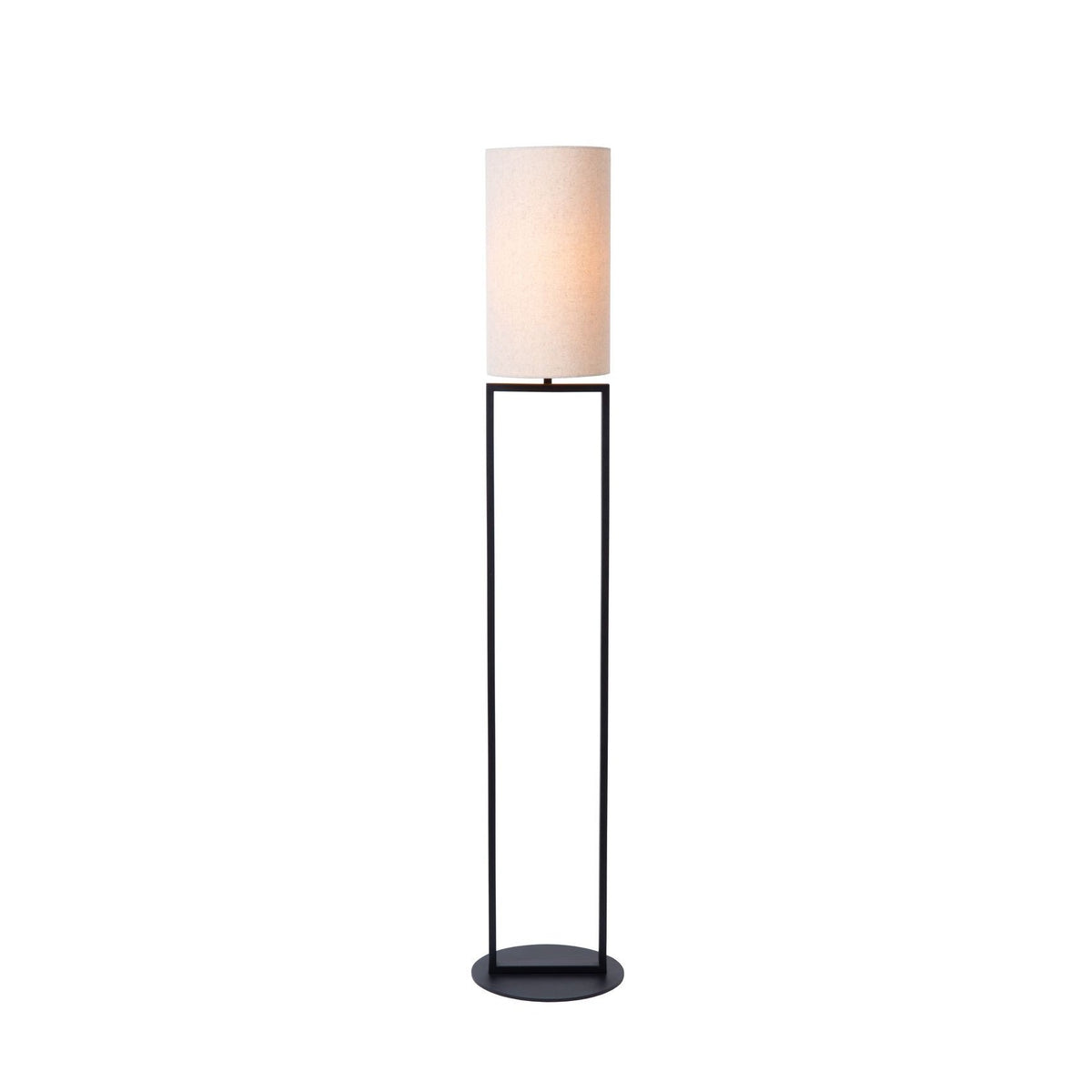 Lampadaire Herman beige et noir, coton