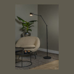 Lampadaire Milne noir, H 143 cm