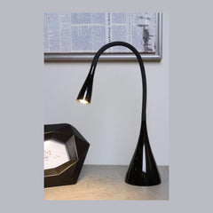 Lampe de bureau Zozy noire, H 70 cm