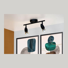 Plafonnier Caro 2 lumières noir