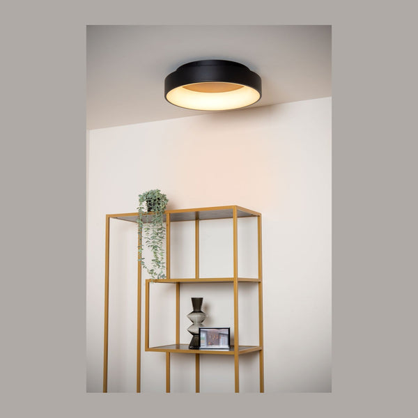 Plafonnier Mirage noir, Ø 45 cm
