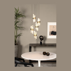 Suspension luminaire | Kligande Dorée H 70 cm