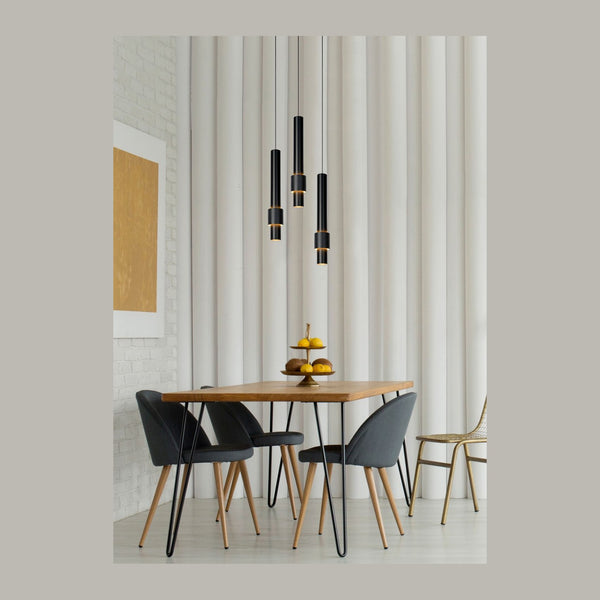 Suspension Margary noire, H 50 cm