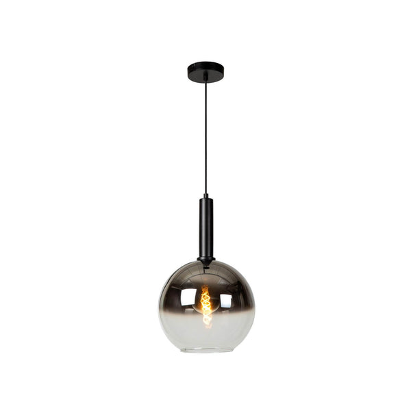 Suspension Marius noire et fumée, verre