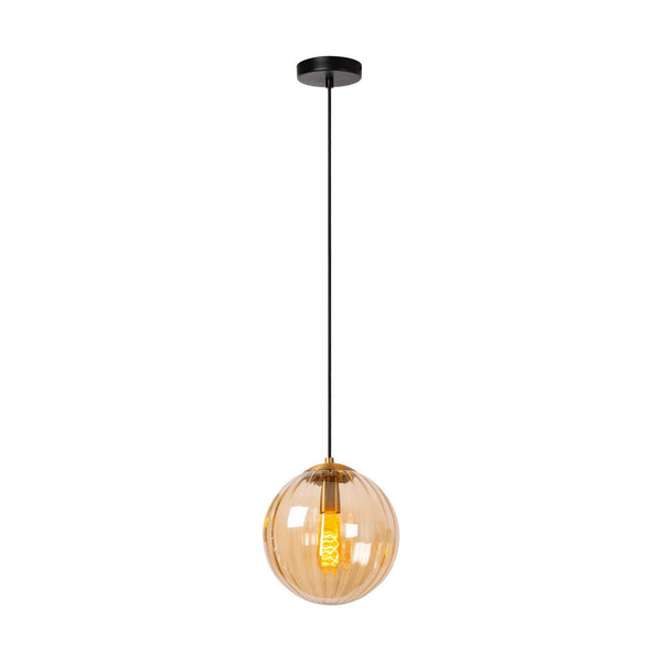 Suspension Monsaraz ambrée et noire, verre
