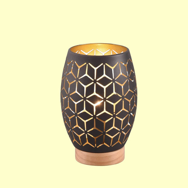 Lampe à poser Bidar noire et dorée