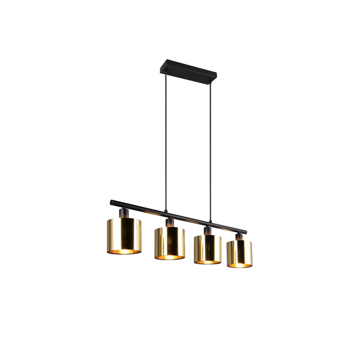 Suspension Jason 4 lumières dorée