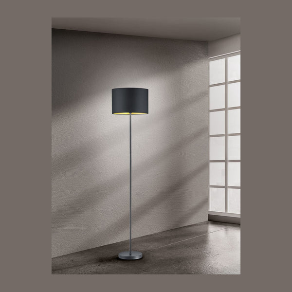 Lampadaire Hostel noir mat, L 160,5 cm