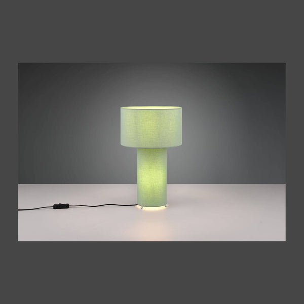 Lampe à poser Bale 2 lumières verte, tissu