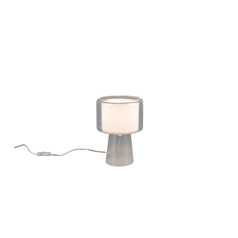 Lampe à poser Rocka transparente, verre