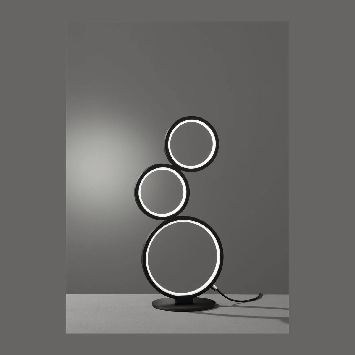 Lampe à poser Rondo noire mat
