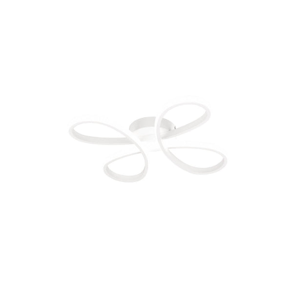 Plafonnier Fly blanc mat, L 40 cm