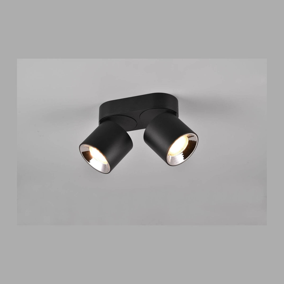 Plafonnier Guayana 2 lumières noir mat