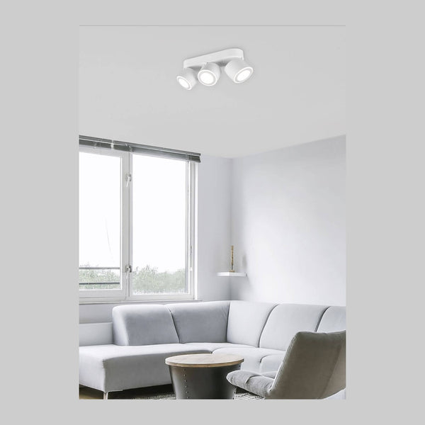 Plafonnier Taurus blanc mat, L 27,3 cm