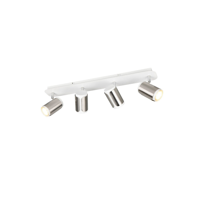 Spot Gillan 4 lumières nickel satiné