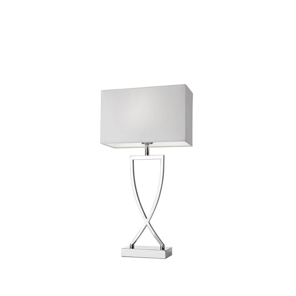 Lampe à poser Toulouse chromée, H 52 cm