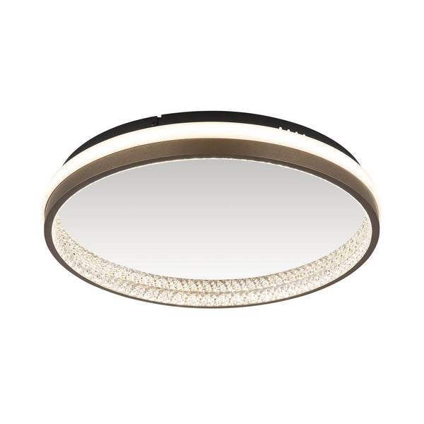 Plafonnier Della noir mat, Ø 39,7 cm