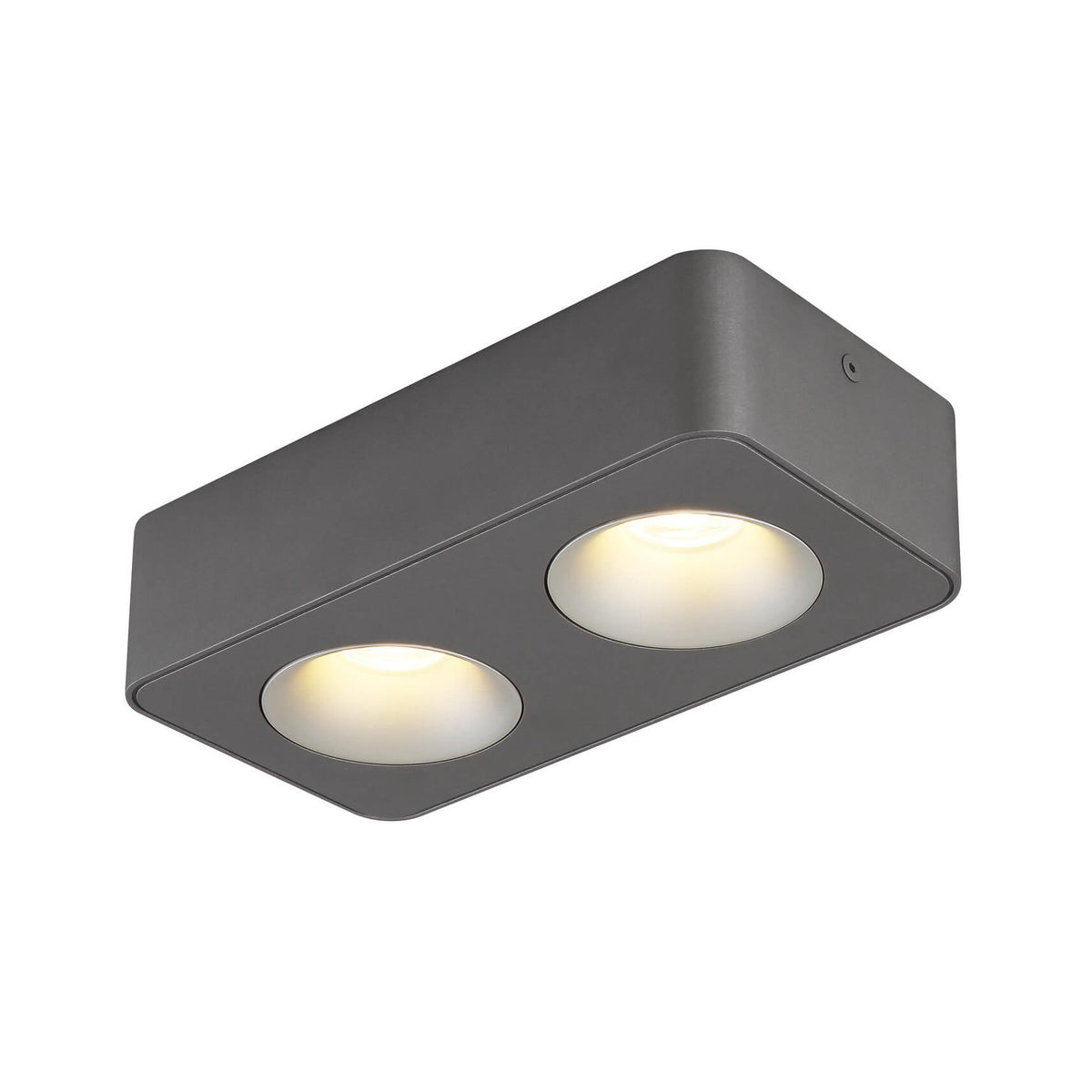 Spot Hangarau gris et aluminium, L 22,4 cm (43100-2)