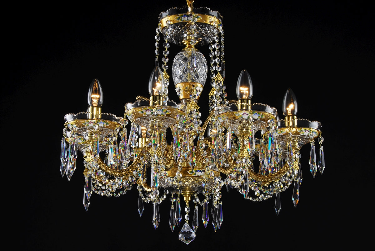 Lustre en cristal LLCH08-CRYSTAL-GOLD
