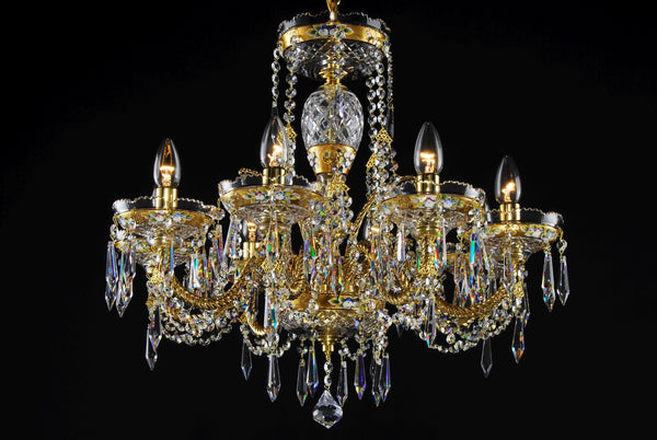Lustre en cristal LLCH08-CRYSTAL-GOLD