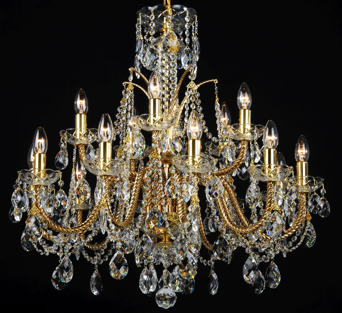 Lustre en cristal LLCH15-COATED-CRYSTAL-D