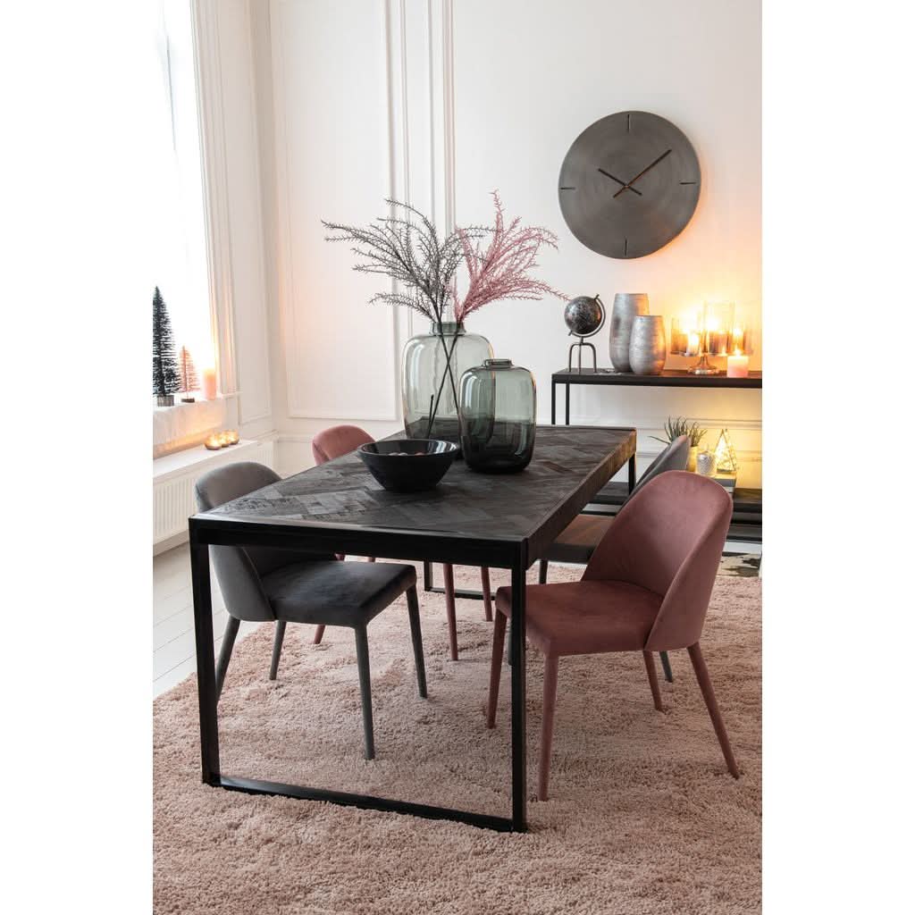 Chaise Charlotte Gris Moyen Textile Métal | Melo - Designix Chaises