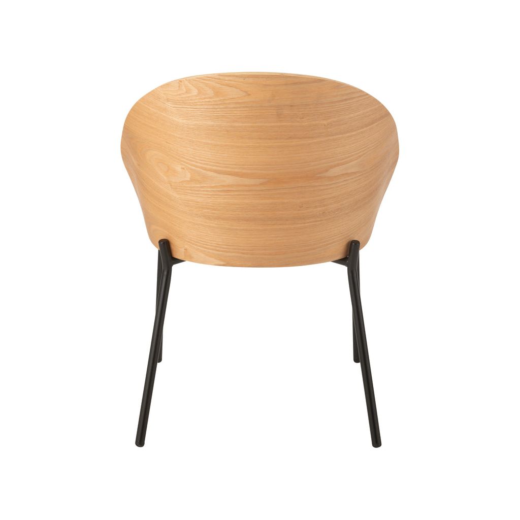 Chaise Contreplaqué Métal Beige | Nelo - Designix Chaises